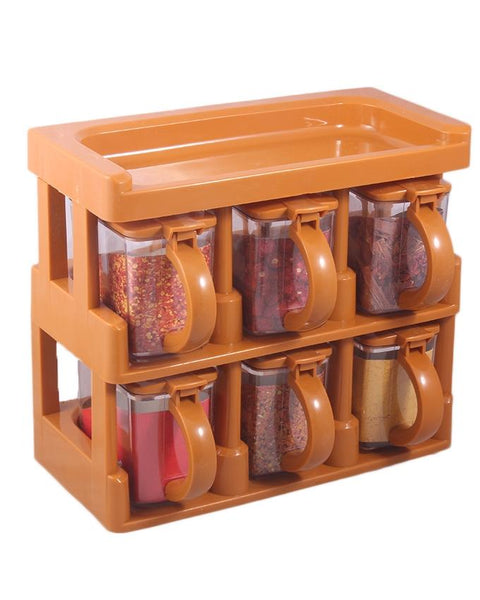 Master Chef 2 Tier Spice Rack With 6 Spice Jars