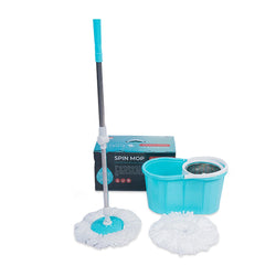 Spin mop with steel mover inside
