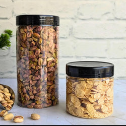 Pack of 6  (500ml and 750 ml and 1000ml) Dry Fruit, toffees ,daal Jars, High Quality Plastic Jars for Storage, Air Tight Containers for long lasting Storage, Kitchen Jars, Candy Jars