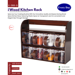 Fine wood kitchen spice rack 8piece