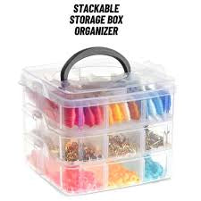 Stackable storage box organizer