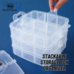 Stackable storage box organizer