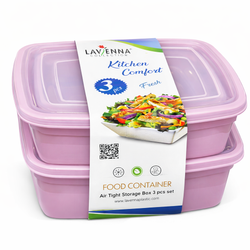 Lavenna Kitchen Comfort square3 pcs set(600ml,1100ml,1600ml)