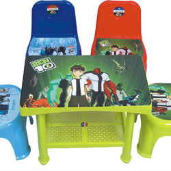 Kids Plastic Table & 4 Chairs Set - Hommold