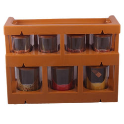 Master Chef 2-Tier Spice Rack With 7 Spice Jars - Hommold