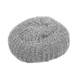 Pack of 12 - Sponges Scrubbers Steel Wire - Silver - Hommold