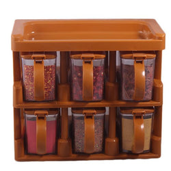 Master Chef 2-Tier Spice Rack With 6 Spice Jars - Hommold