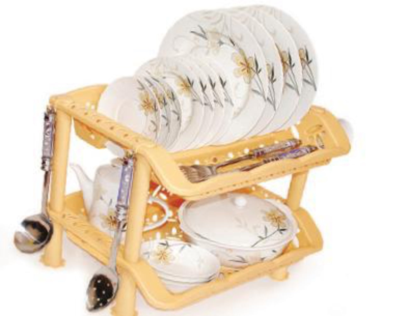 Kitchen Italian 2-Tier Kitchen Sink Dish Rack - Hommold