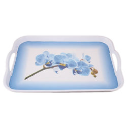 Bluefam Melamine Rectangular Serving Tray With Handles - Hommold