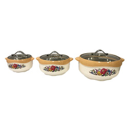 Homecare Floretta Hotpot 3pcs with glass Lid - Hommold