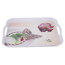 Pantry Melamine Rectangular Serving Tray With Handles - Hommold