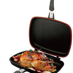Dessini Double Grill Pan 36 cm With Extra Rubber Seal and Magnetic Lock System - Hommold
