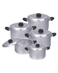 Set Of 5 - Bakelite Handle Stock Pots - Hommold