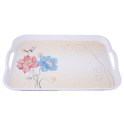 Iris Melamine Rectangular Serving Tray With Handles - Hommold