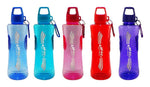 Pack Of 5 - Safari Water Bottle 800 ml Clear Plastic Material With Rubber Grips - Hommold
