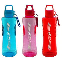 Pack Of 5 - Safari Water Bottle 800 ml Clear Plastic Material With Rubber Grips - Hommold