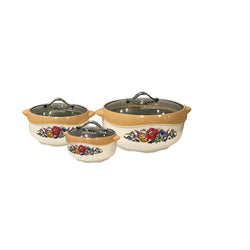 Homecare Floretta Hotpot 3pcs with glass Lid - Hommold
