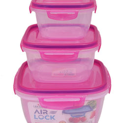 Airlock Series Food Storage Containers - 3 Pcs Set - Hommold