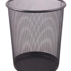 Steel Mesh Waste Paper Bin - Black - Hommold