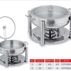 Buffet Serving Dish Round With Glass Lid - Hommold