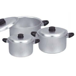 Set Of 3 - Bakelite Handle Stock Pots - Hommold