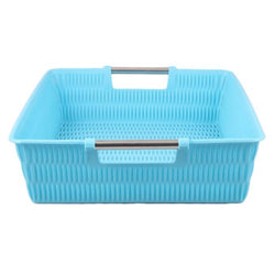 Light Blue Multipurpose basket with steel handle 