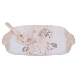 Set of 2 - Fuoco Melamine Large Serving Dish & Serving Spoon - Hommold