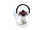 Heat Resistant Flora Glass Teapot Kettle With Stainless Steel Infuser - 1.2 Litres - Hommold
