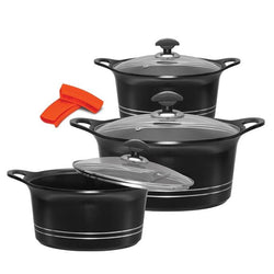 Glory Junior Cookware Set in Die Cast Ceramic Coating 8 Pcs Set - Hommold