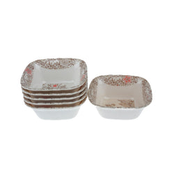 Grey Florentina Melamine Cereal/Desert/Fruit Bowls - Set of 6 - Hommold