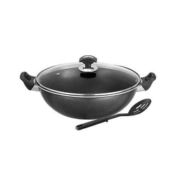 Non-Stick Cooking Wok with Glass Lid - Hommold
