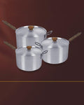 Pack of 3 - Sauce Pot Set 1 - Silver - Hommold
