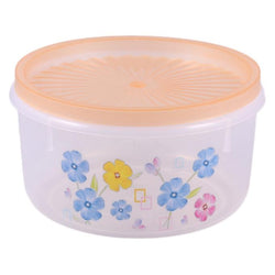 Pack of 5 - Clear Plastic Food Storage Containers - Orange - Hommold