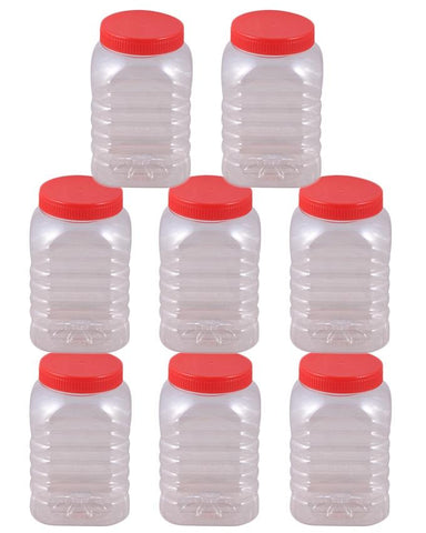 hommold-Pack of 8 - Spice Jars & Storage Containers - Red