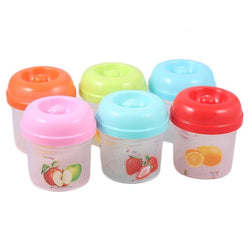 Pack of Six - Clear Spice Jars - Multicolor - Hommold