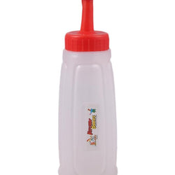 Pack of Two - 350 ml Red & Clear Plastic Squeeze bottles Set (2 Pk) - Hommold