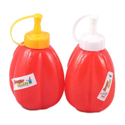 Pack of Two - Red Round Squeeze Ketchup Bottles - 350 ml - Hommold