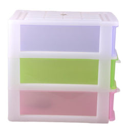 Portable Storage Unit - 3 Drawers - Multicolor - Hommold