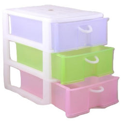 Portable Storage Unit - 3 Drawers - Multicolor - Hommold