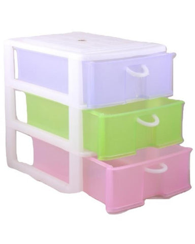hommold-Portable Storage Unit - 3 Drawers - Multicolor