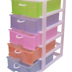 Portable Storage Unit  - 5 Drawers - Multicolor