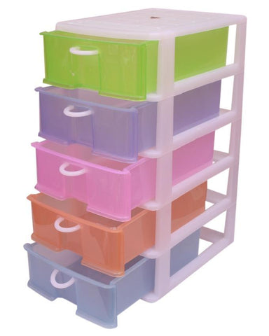 hommold-Portable Storage Unit  - 5 Drawers - Multicolor