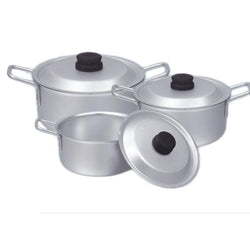 Set Of 3 - Chrome Wire Handle Pots - Hommold