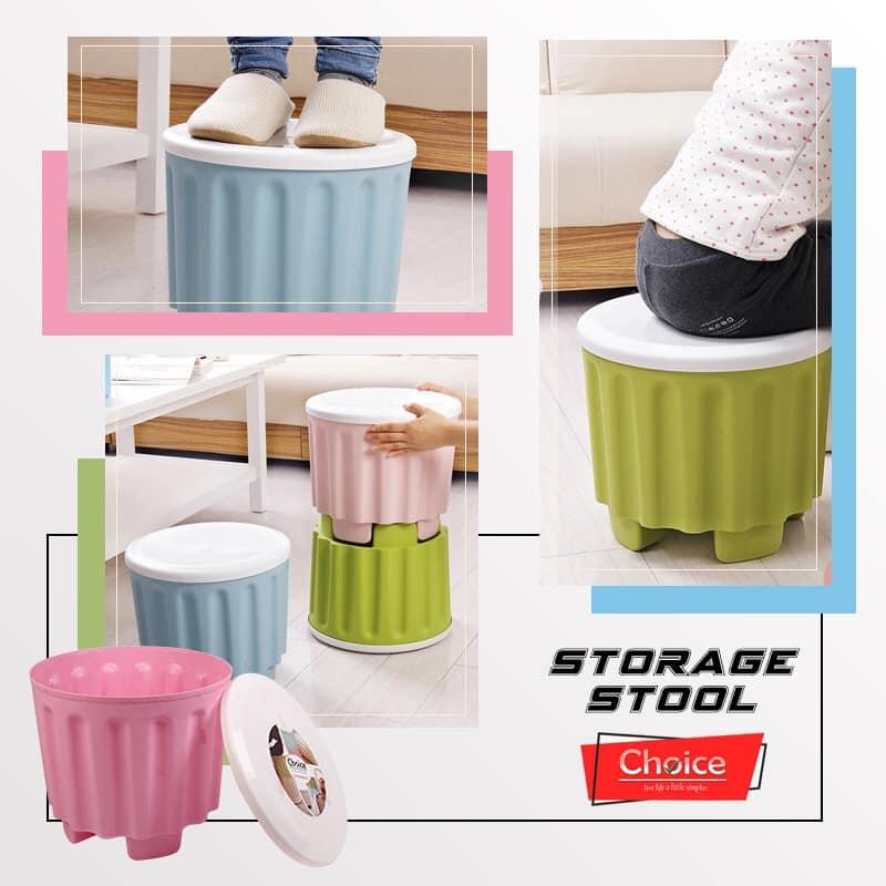 Storage outlet stool plastic