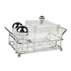 Acrylic Condiment Sugar Jar Salt & Pepper Shakers Set - Hommold