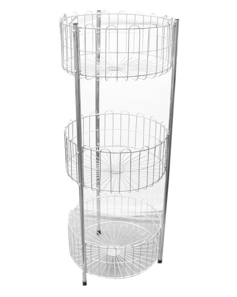 Stainless Steel 3 Tiered Round Kitchen Rack - Hommold