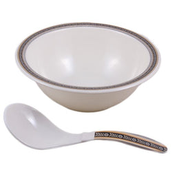 Set of 2 - Victory Melamine Large Serving Bowl & Serving Spoons - Hommold