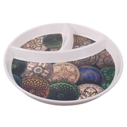 Round Shape White Melamine Tray for Serving