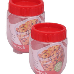 Center Lock Food Storage Jars - Pack of 2 - Hommold