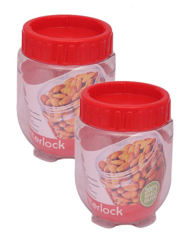 hommold-Center Lock Food Storage Jars - Pack of 2